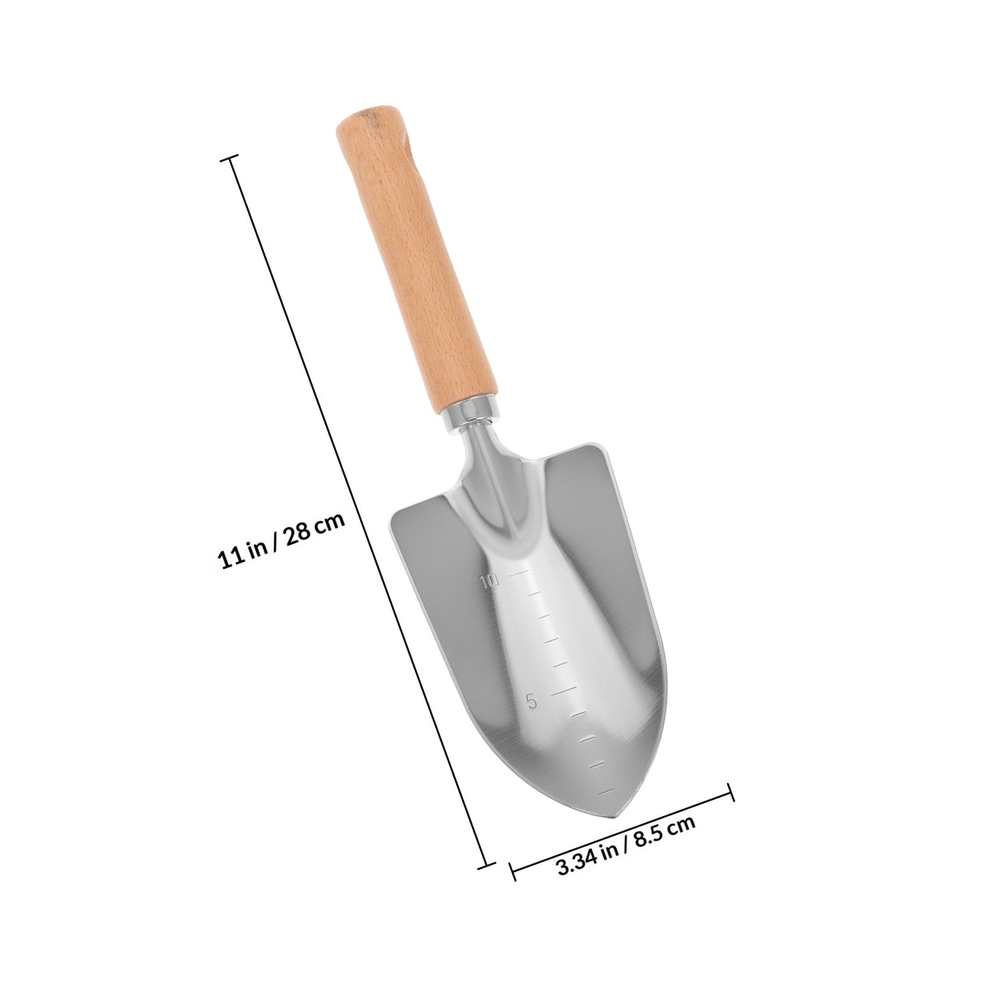 Garden Shovel Wood Handle Stainless Steel Trowel Tool