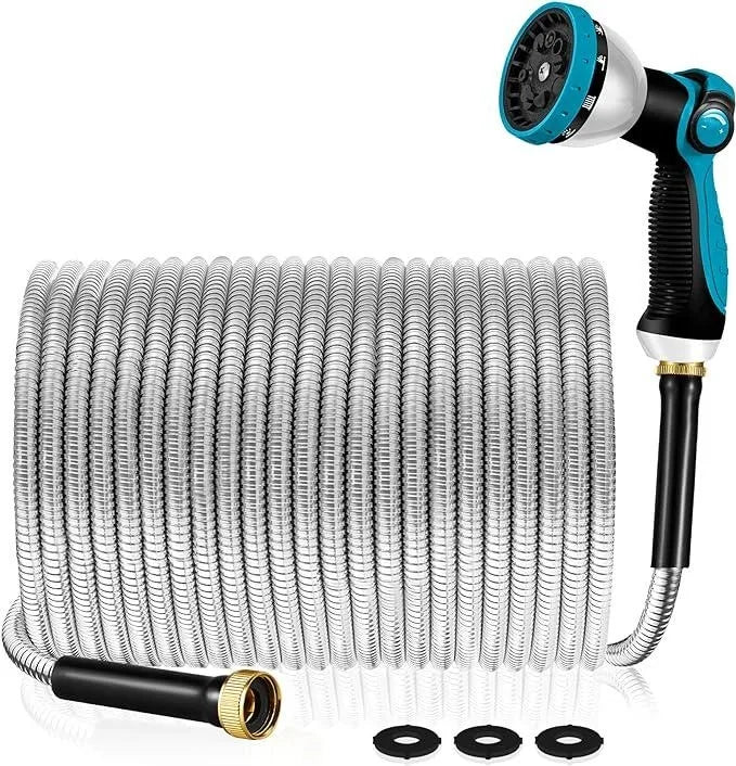 Garden Hose - Stainless Steel 100FT/50FT Kink-Free No-Leak