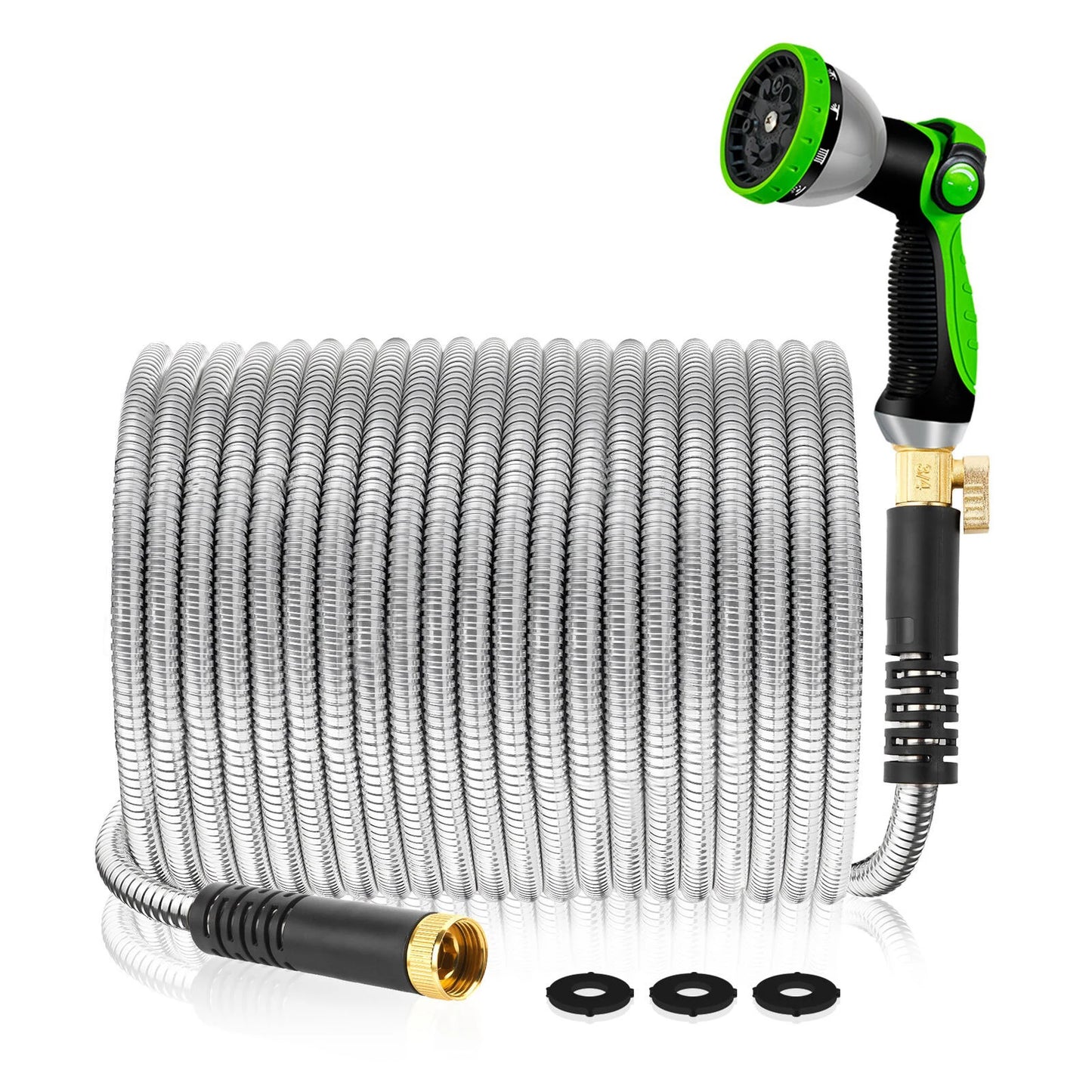 Garden Hose - Stainless Steel 100FT/50FT Kink-Free No-Leak