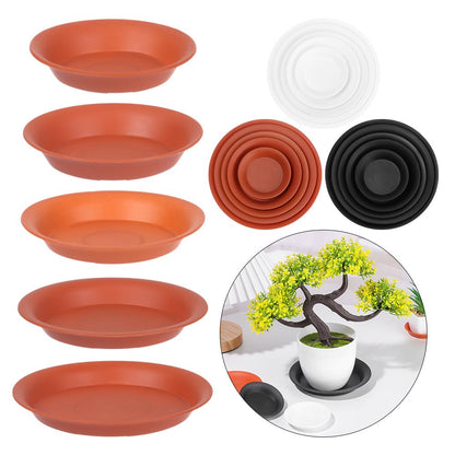 Plant Saucer Trays: 3Pcs Durable Round Drip Trays