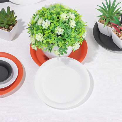 Plant Saucer Trays: 3Pcs Durable Round Drip Trays
