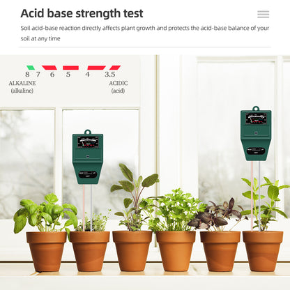 Soil PH Tester Meter 4/5 in 1: Sunlight, Moisture, Temp Tester