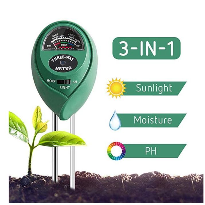 Soil PH Tester Meter 4/5 in 1: Sunlight, Moisture, Temp Tester