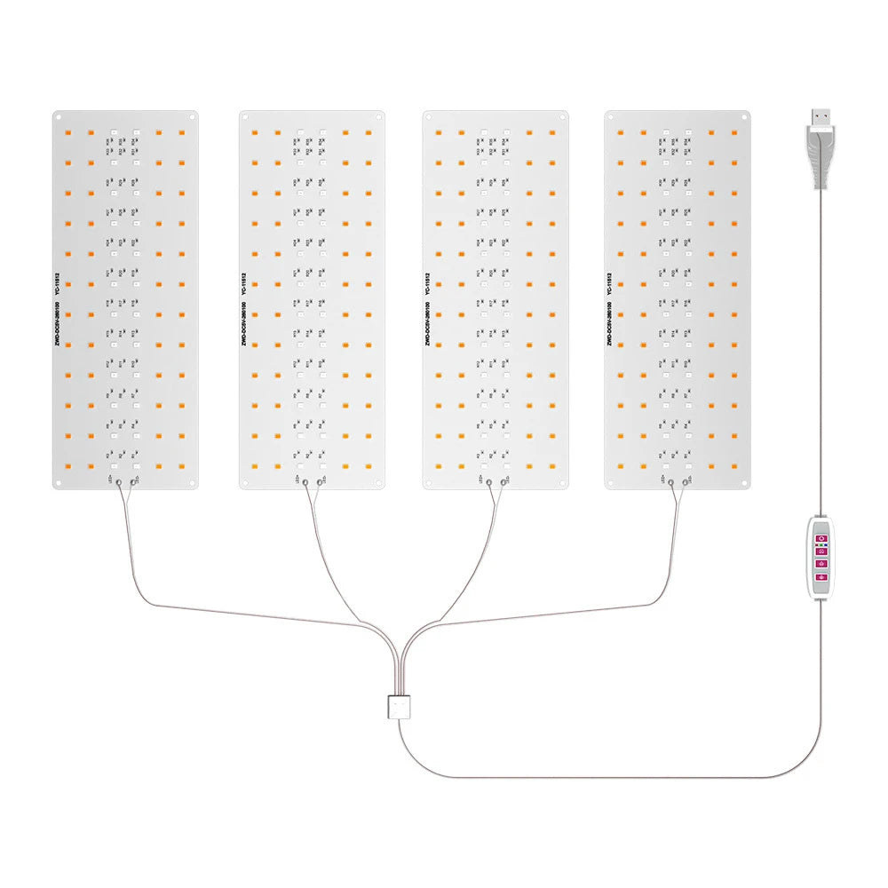 Grow Lights: Ultra-Thin USB Full Spectrum LED with Timer
