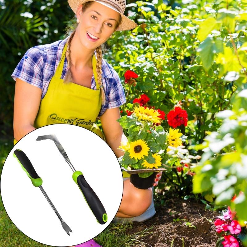 Weed Puller: Steel L Shaped Garden Weeder 