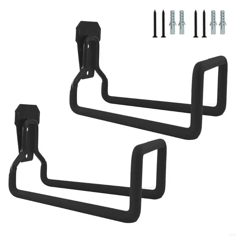 Iron Garden Hose Holder - Wall Mounted Hook Set (2pcs)