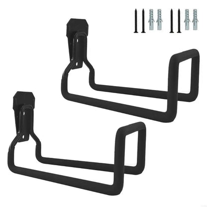 Iron Garden Hose Holder - Wall Mounted Hook Set (2pcs)