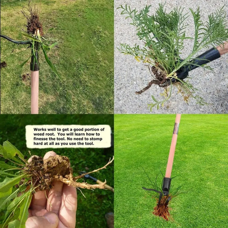 Stand Up Weed Puller Tool - Portable Weeding Head