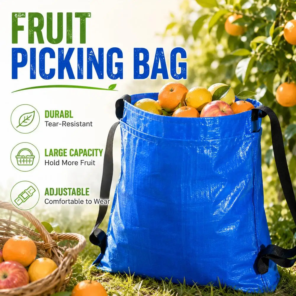 Waterproof Harvesting Apron Durable Picking Bag Fruit Vegetable Portable Farm Use Agricultural Waist Harvest Bag Garden Tool