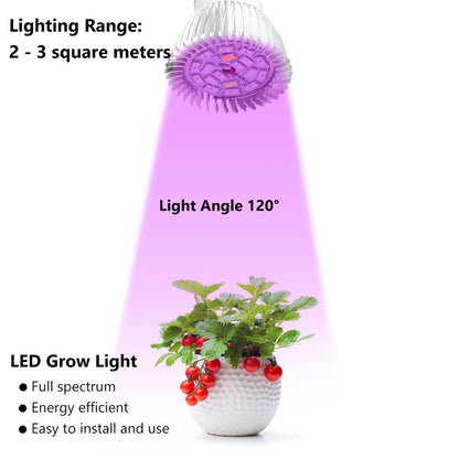 LED Grow Light: Full Spectrum 18W for Hydroponic Plants