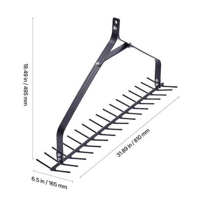 Rake 32in - No Assembly, 30ft Rope Included