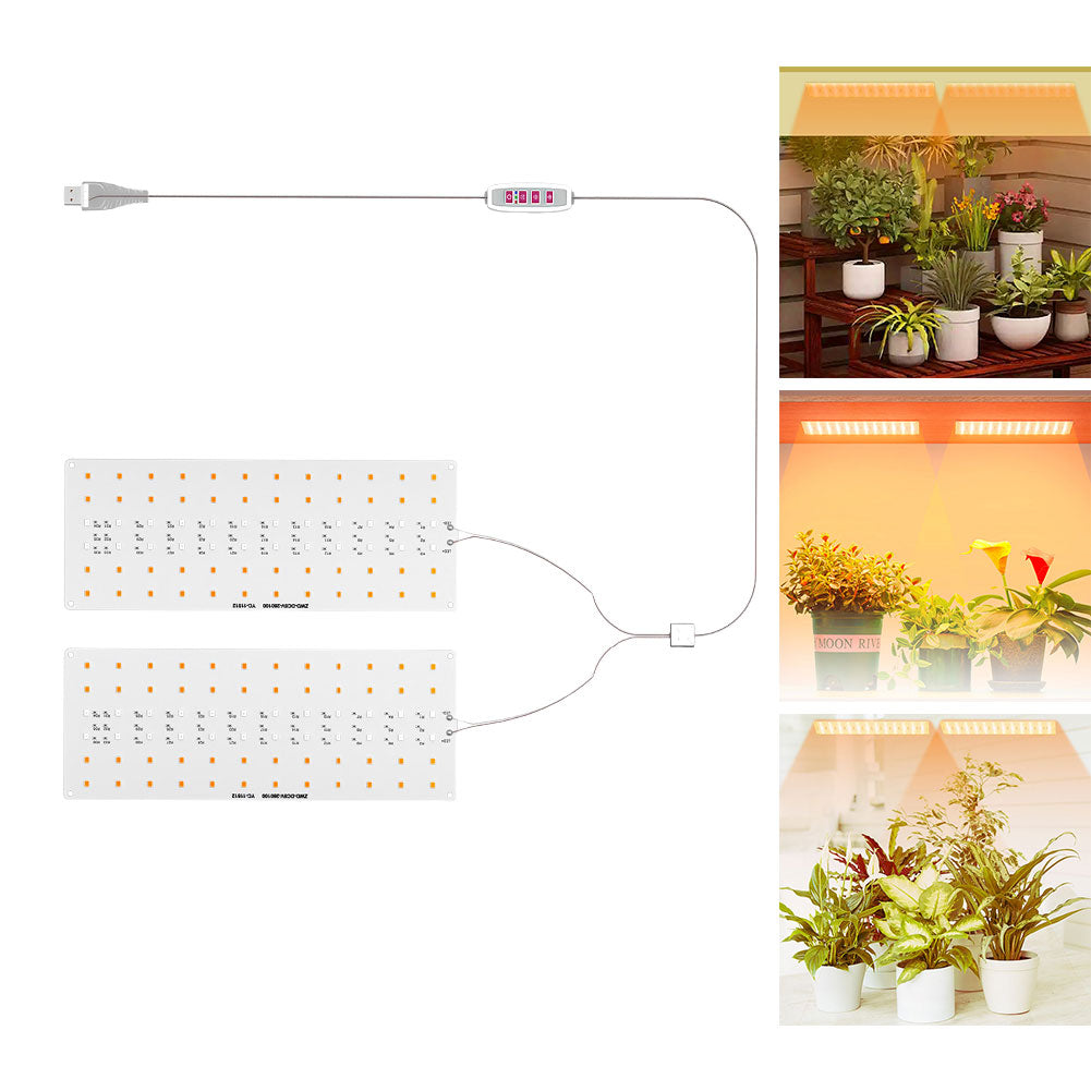 Grow Lights: Ultra-Thin USB Full Spectrum LED with Timer