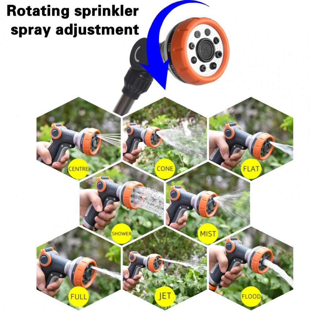 Garden Nozzle: Heavy-Duty Metal Garden Hose Nozzle - 8 Spray Patterns