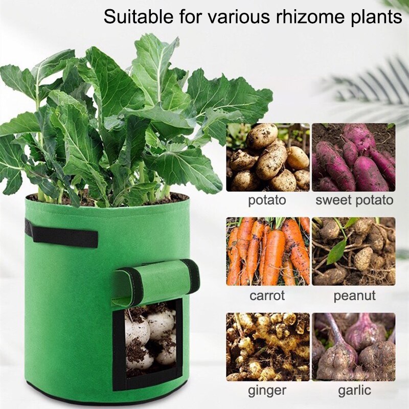 Large Felt Potato Grow Bag - Non-Woven Seedling Bucket