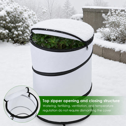 Pop Up Garden Mesh Plant Cover Breathable Plant Frost Cover with Zipper Folding Plant Winter Protector Gardening Accessories
