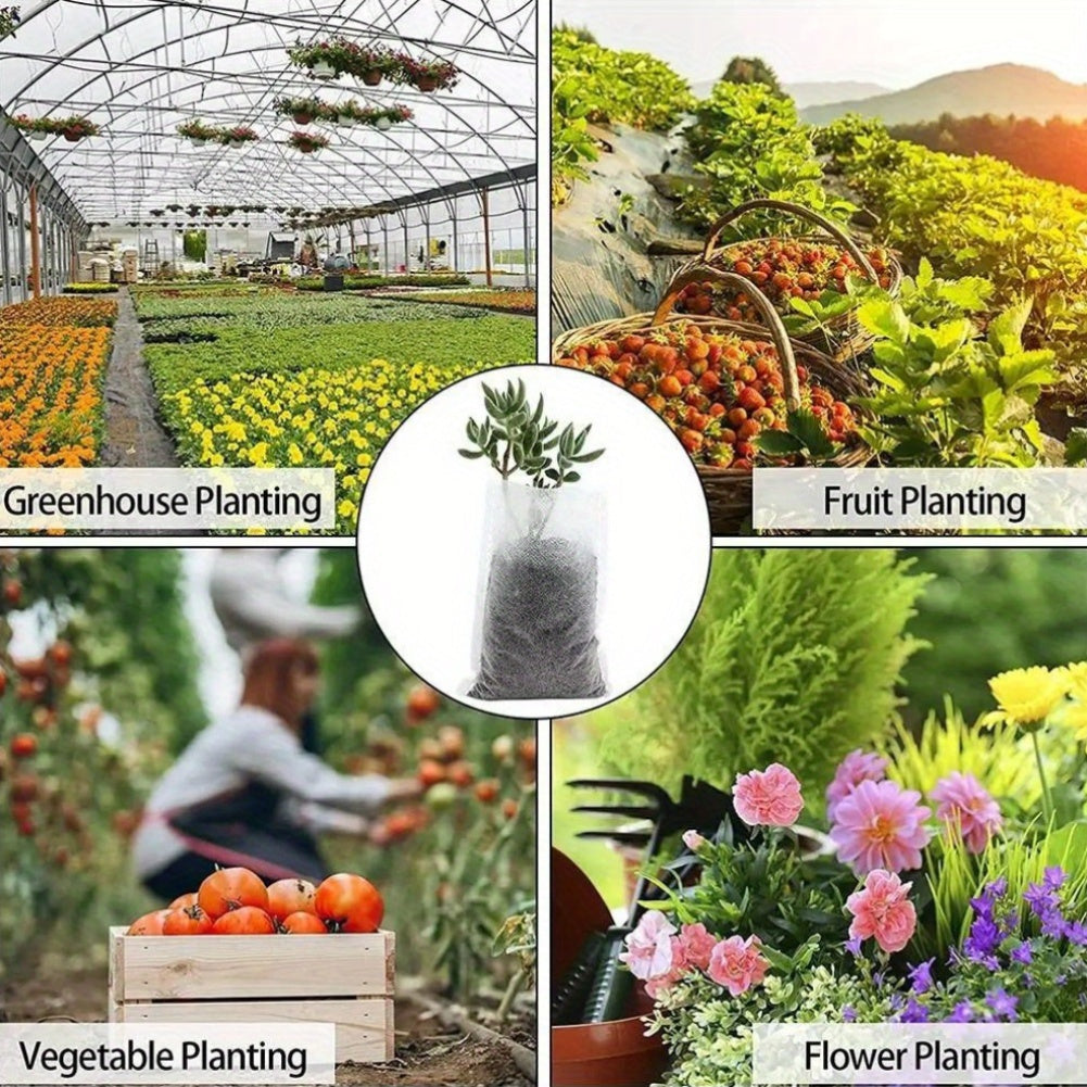 Biodegradable Seed Grow Bags 100pcs - Eco-Friendly Nursery GrowBags
