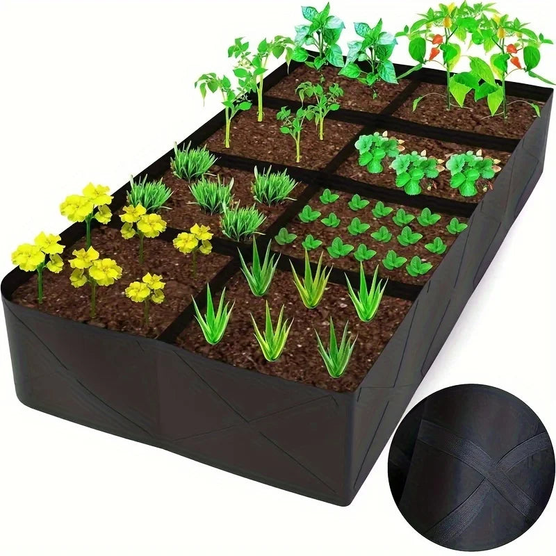 [Extra-Large Raised Garden Bed] 8-Grid Extra-Large Raised Garden Bed Kit -  Durable Weather-Resistant Rectangular Planter