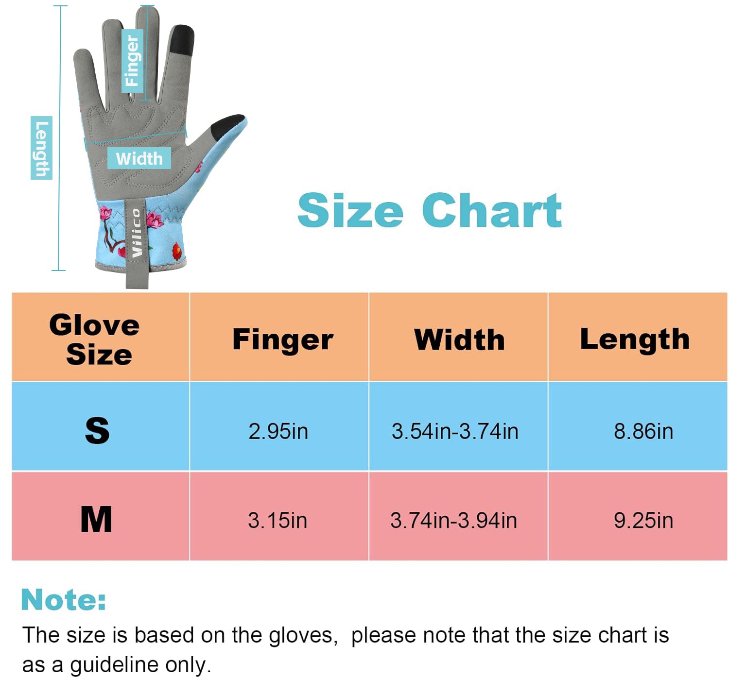 Gardening Gloves with Flower & Bird Print - Breathable & Durable