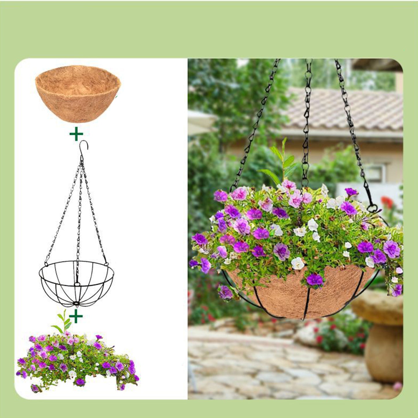 Coconut Fiber Liners - 5 Sizes for Planters & Baskets