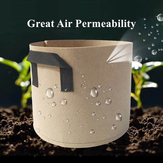 Garden Grow Bags 1-12 Gallon Non-Woven Fabric Pots with Handles