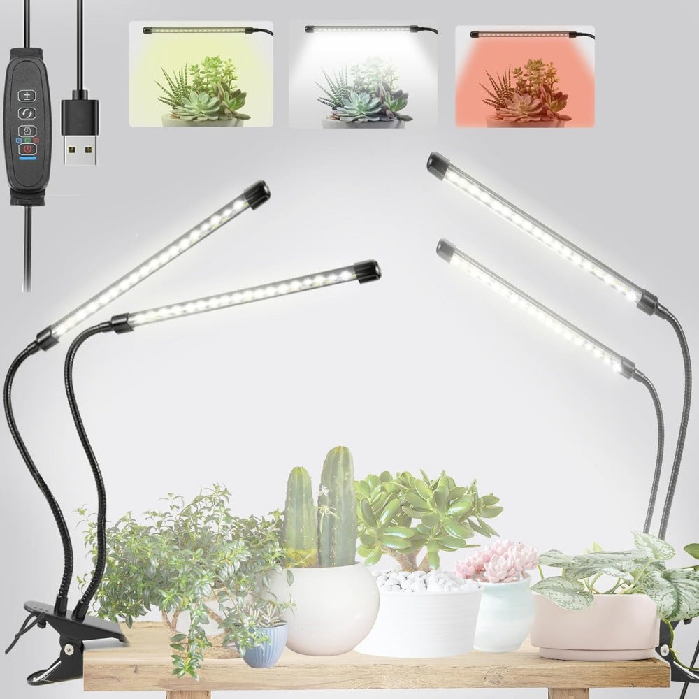 LED Light: Waterproof, Dimmable, Red/Blue, Timer