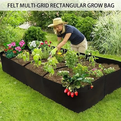 [Extra-Large Raised Garden Bed] 8-Grid Extra-Large Raised Garden Bed Kit -  Durable Weather-Resistant Rectangular Planter