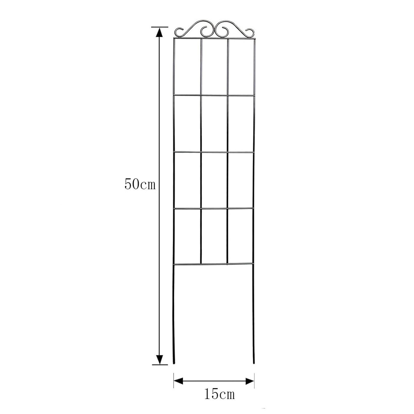 Metal Trellis for Vines - Black Iron Garden Plant Support