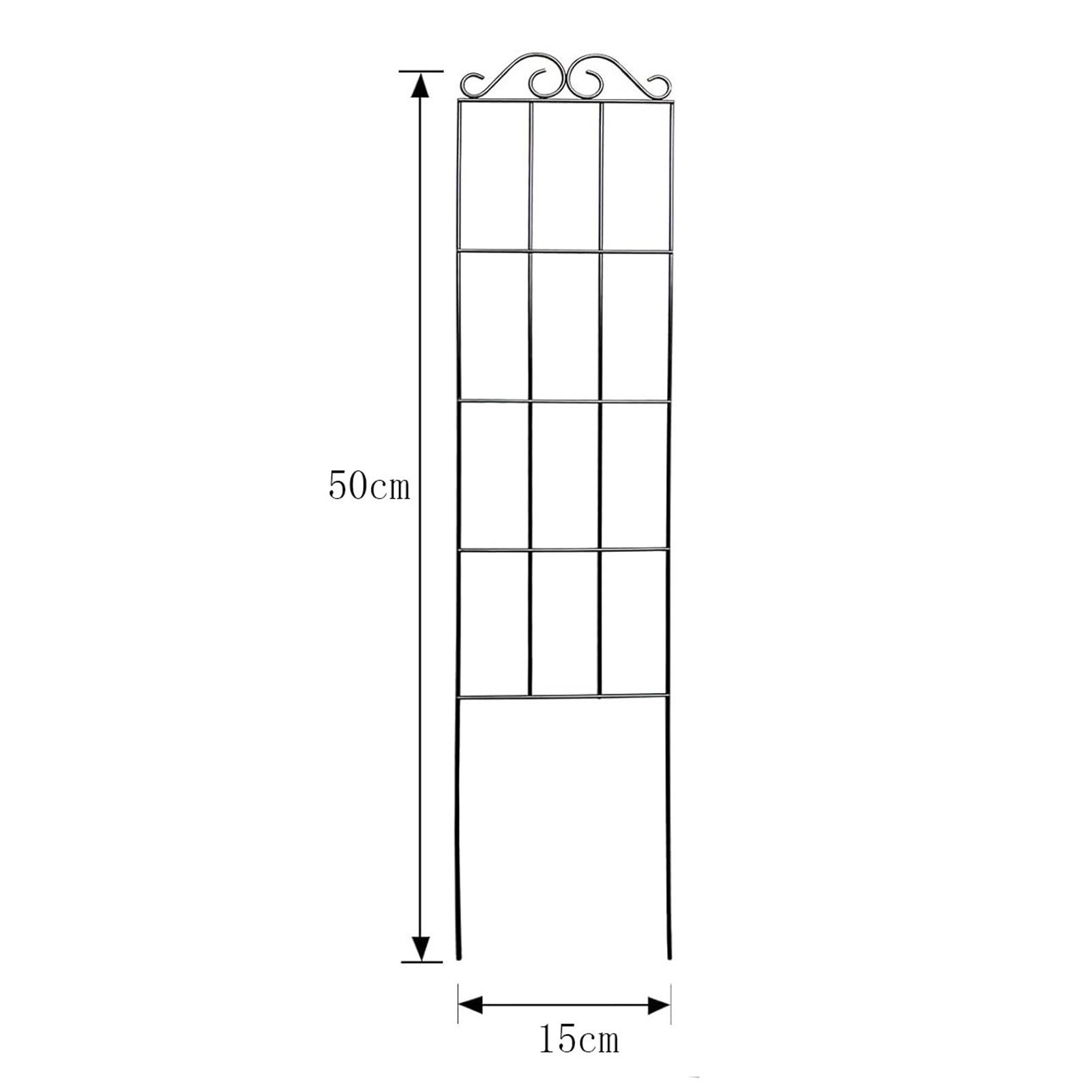 Metal Trellis for Vines - Black Iron Garden Plant Support