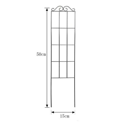 Metal Trellis for Vines - Black Iron Garden Plant Support
