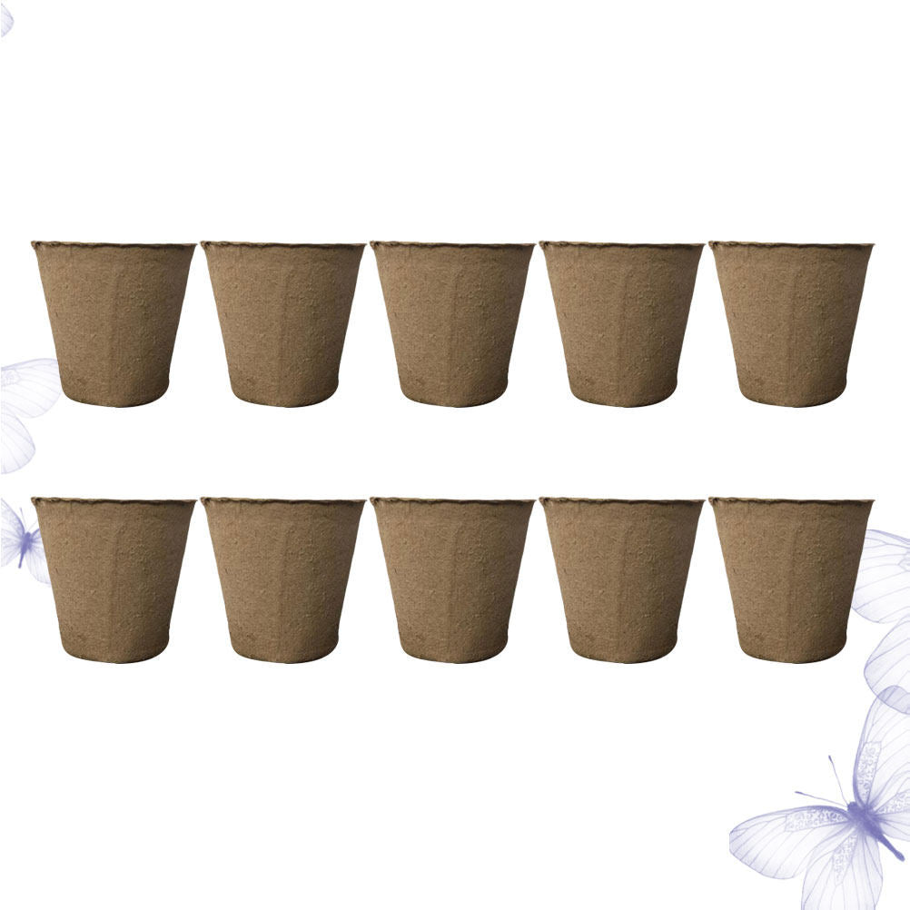 Biodegradable Seed Tray Pots 10Pcs - Eco-Friendly Nursery Trays