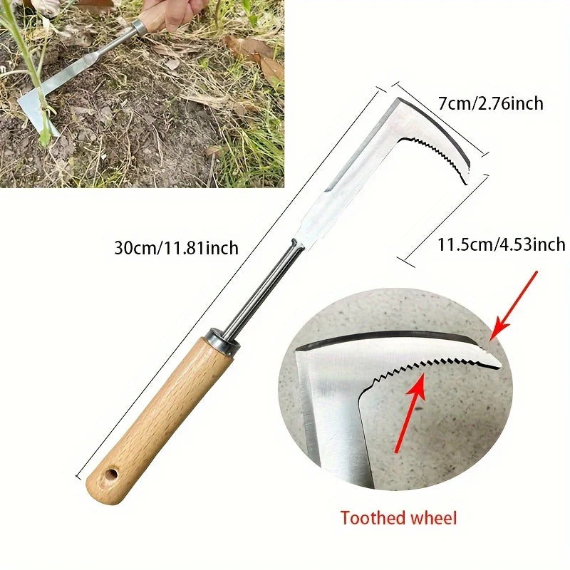 Manual Weeder Tool 11.81" - Stainless Steel for Crack Weeding
