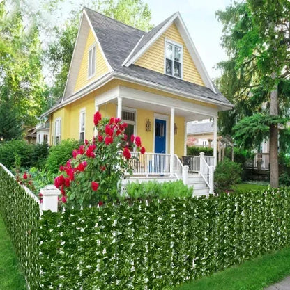 Rail Planter Faux Ivy Leaf Privacy Screen - Garden & Balcony Decor