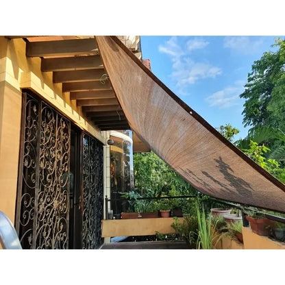 2x2mSunshade net 12 needle coffee sunshade net Home garden succulent UV protection 85-90% Sunshade net Balcony sunshade Car shed