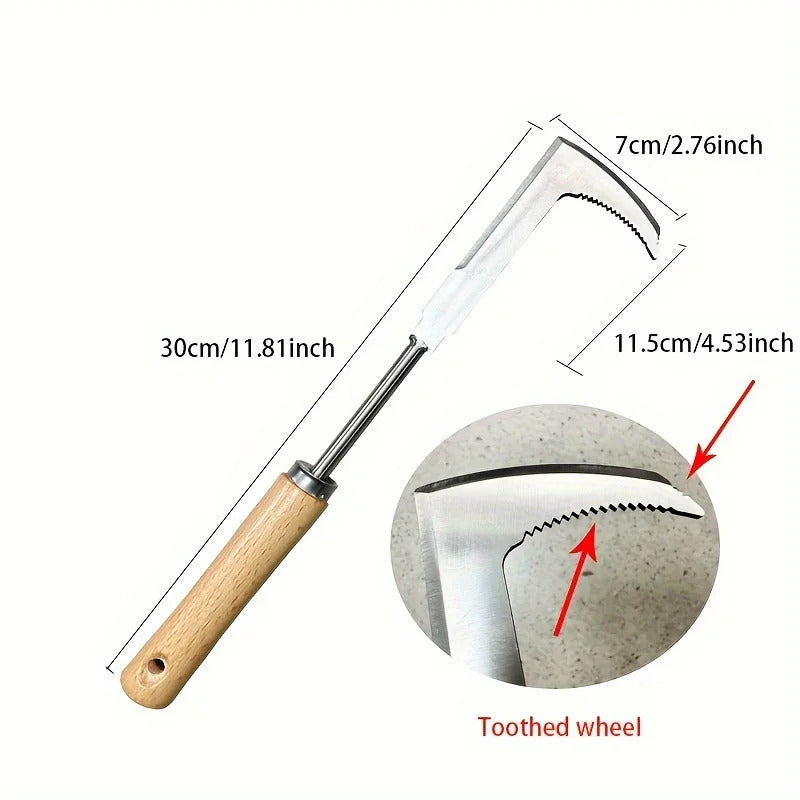 Manual Weeder Tool 11.81" - Stainless Steel for Crack Weeding