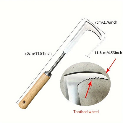 Manual Weeder Tool 11.81" - Stainless Steel for Crack Weeding