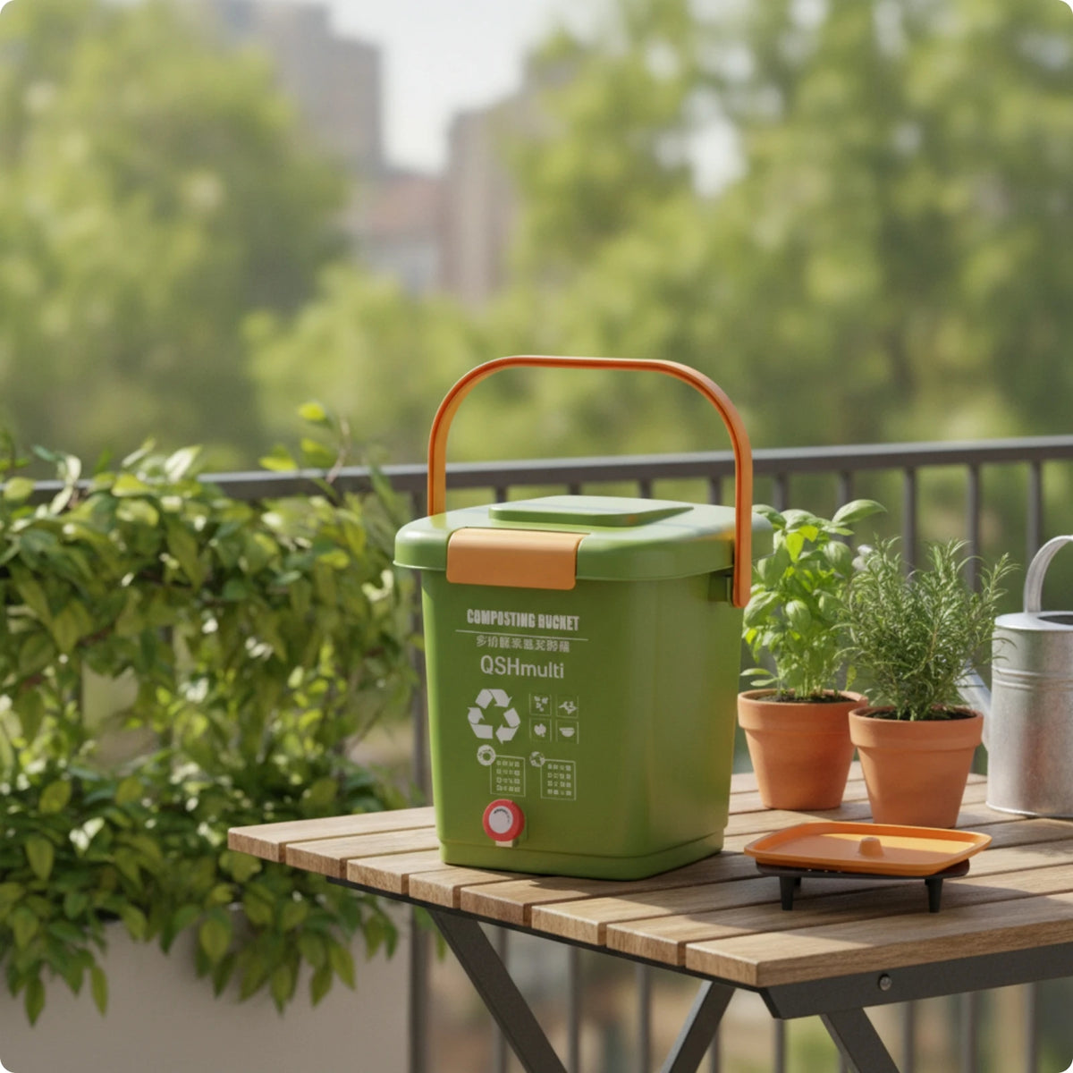 Compost Bin with Lid and Spigot Easy-to-Use Compost Container with Tap Bokashi Fermenter with Spigot Odor-Control for Gardeners