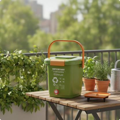 Compost Bin with Lid and Spigot Easy-to-Use Compost Container with Tap Bokashi Fermenter with Spigot Odor-Control for Gardeners