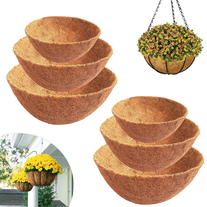 Coconut Fiber Liners - 5 Sizes for Planters & Baskets