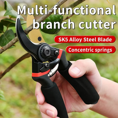 【Effort-Saving Design】Gardening Scissors Branch Pruner, Fine Craftsmanship Garden Pruning Shears, Fruit Tree Pruner, Household Landscaping Pruning Tool, Heavy-Duty Sk5 Blade Pruning Shears