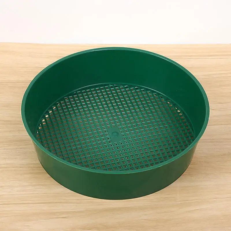 Plastic Soil Sieve Wear Resistant Filter Mesh Efficient Rock Waste Sifting Tool for Balcony Potted Plant Gardening
