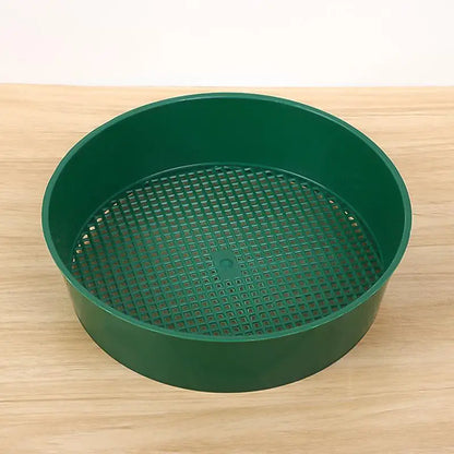 Plastic Soil Sieve Wear Resistant Filter Mesh Efficient Rock Waste Sifting Tool for Balcony Potted Plant Gardening