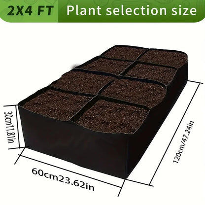 [Extra-Large Raised Garden Bed] 8-Grid Extra-Large Raised Garden Bed Kit -  Durable Weather-Resistant Rectangular Planter