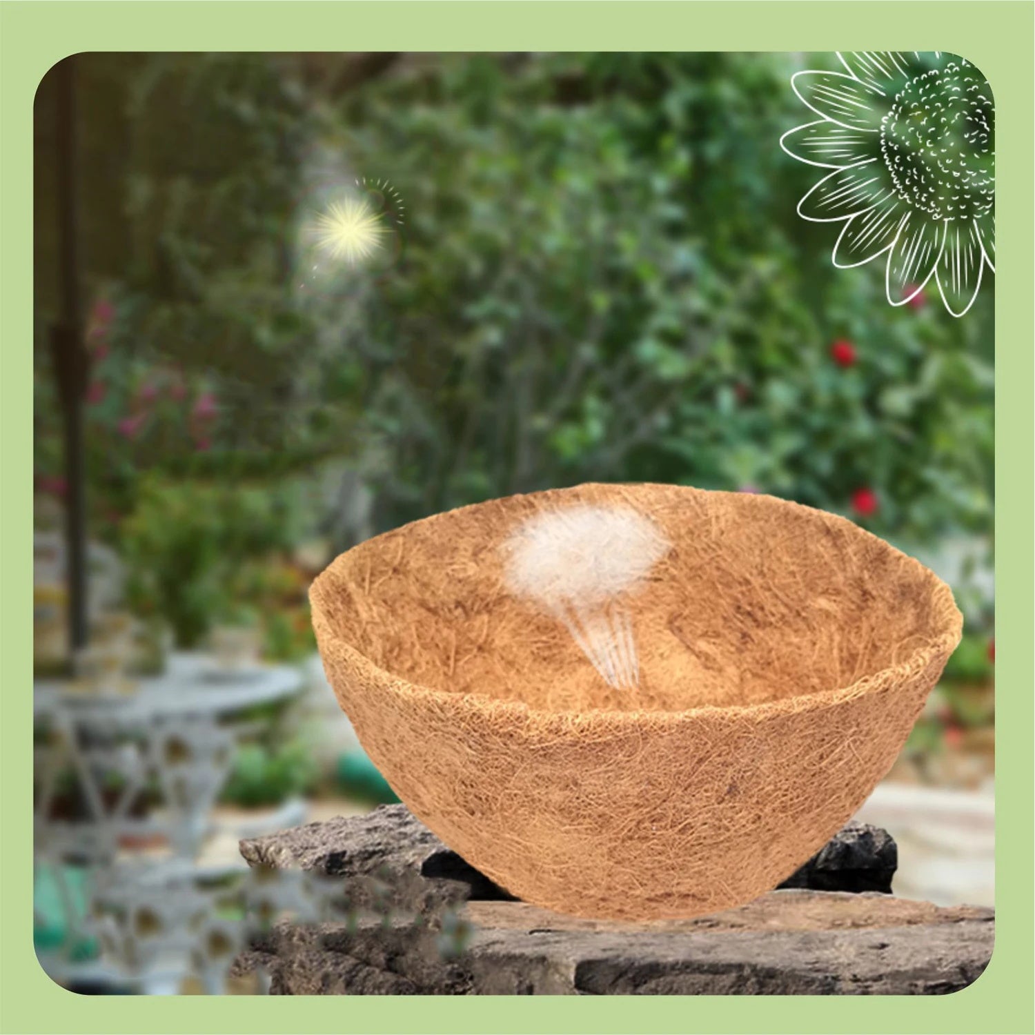 Coconut Fiber Liners - 5 Sizes for Planters & Baskets