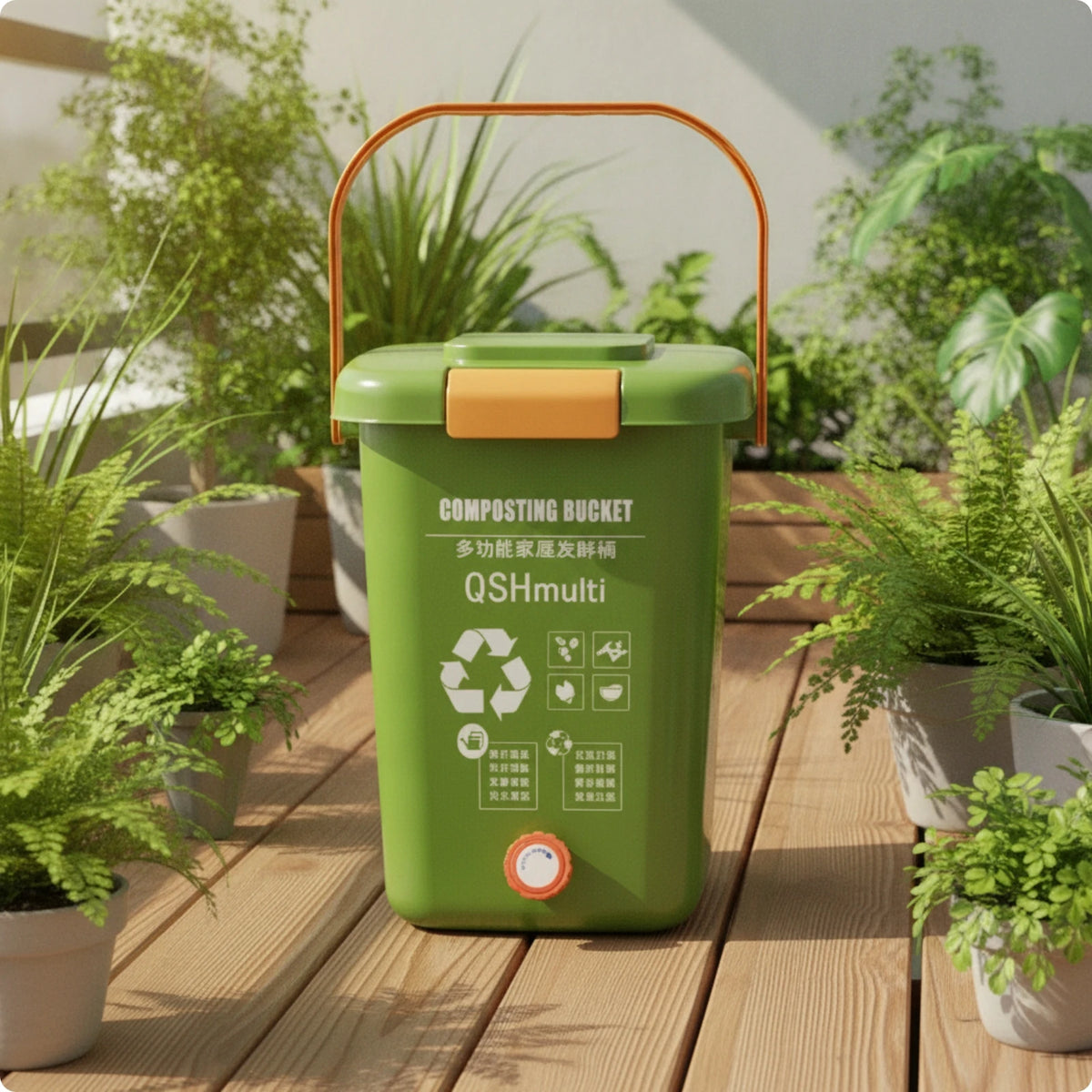 Compost Bin with Lid and Spigot Easy-to-Use Compost Container with Tap Bokashi Fermenter with Spigot Odor-Control for Gardeners