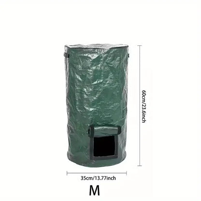 1 Bag Outdoor Compost Box, Reusable Garbage Bag, Self-Made Nutrient Soil Compost Bag, Kitchen Waste Collection Bag, Two-Way Zipp