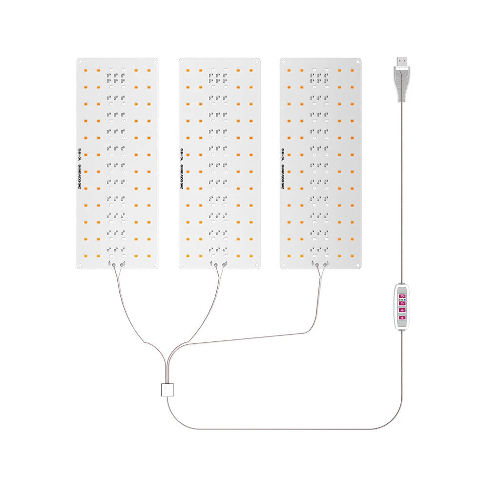 Grow Lights: Ultra-Thin USB Full Spectrum LED with Timer
