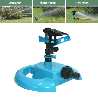 Lawn Sprinkler Oscillating 4 Modes Watering Garden Sprinklers with 19 Hole Nozzle for Site Cooling/Lawn/Agricultural Irrigation