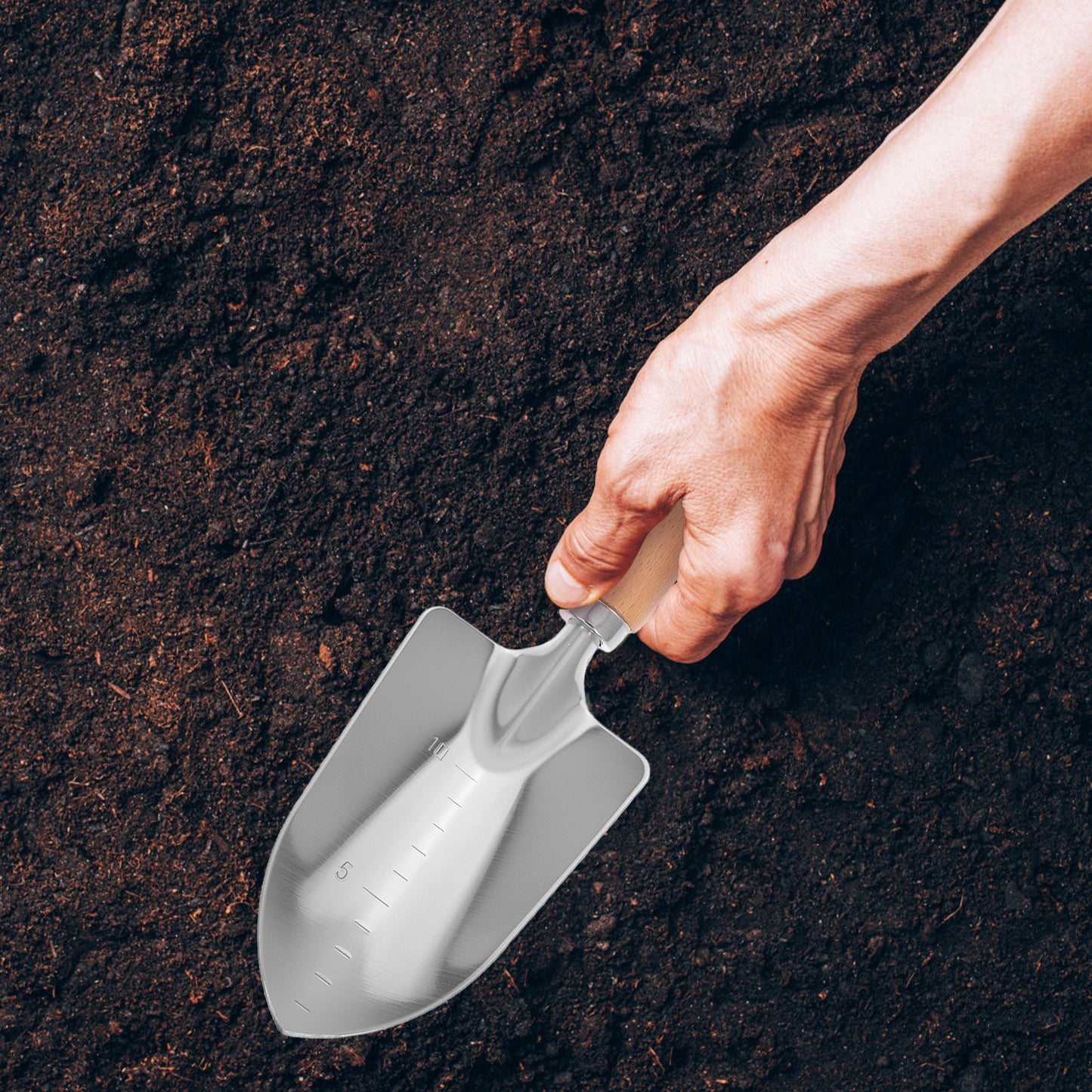 Garden Shovel Wood Handle Stainless Steel Trowel Tool