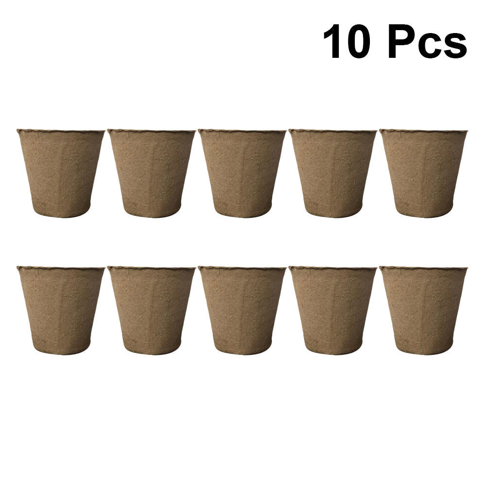 Biodegradable Seed Tray Pots 10Pcs - Eco-Friendly Nursery Trays