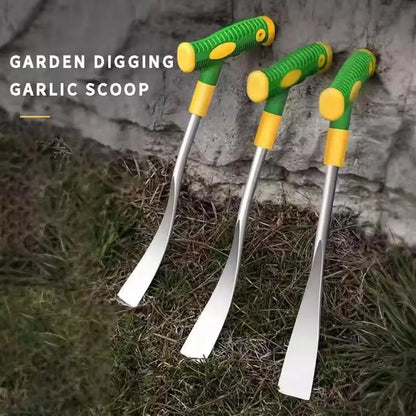 Ergonomic Handheld Gardening Weeding Shovel, Stainless Steel Digging Tool for Garlic, Wild Herbs & Transplanting